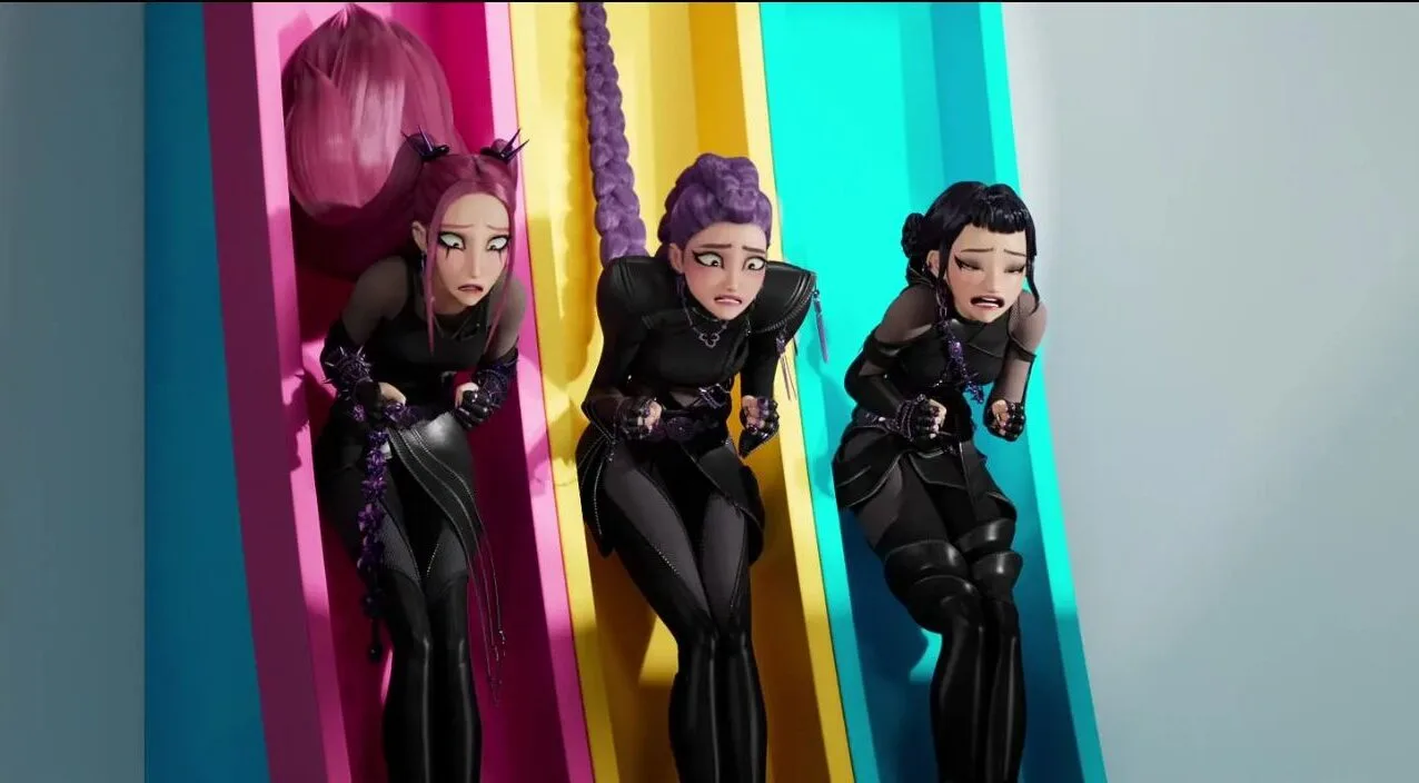 Guerreiras do K-pop no escorregador (créditos - reprodução)