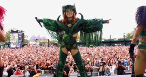 Anitta durante o Ensaios da Anitta no Rio de Janeiro