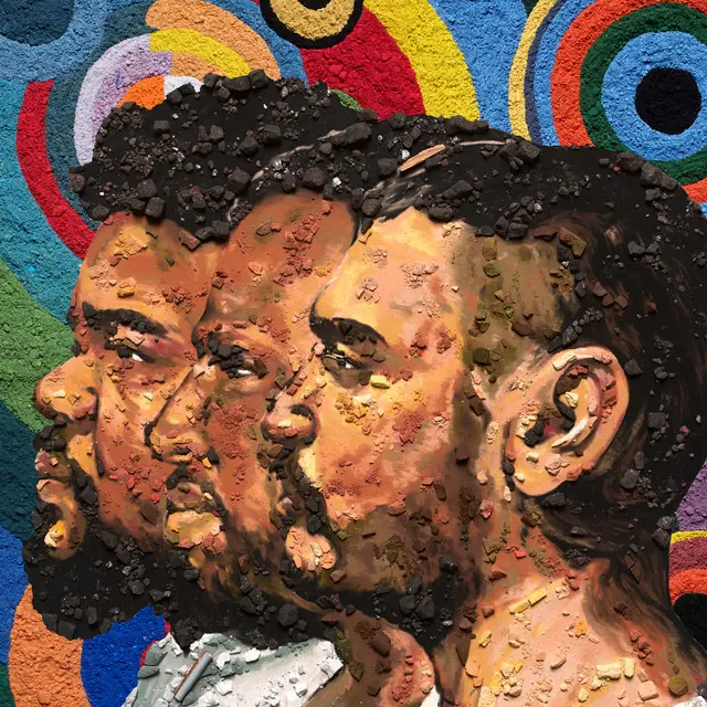 Criolo une rap, jazz e raízes em novo disco com Amaro e Dino 2 Capa do álbum 'Criolo, Amaro & Dino' Arte de Vik Muniz