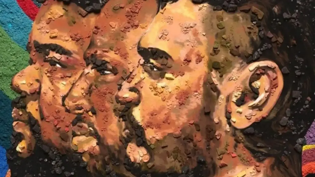 Criolo revela história da capa do novo disco feita por Vik Muniz 1 Capa do álbum 'Criolo, Amaro & Dino' Arte de Vik Muniz