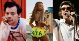 Harry Styles, Ludmilla e Alex Turner (Divulgação/Grosby)