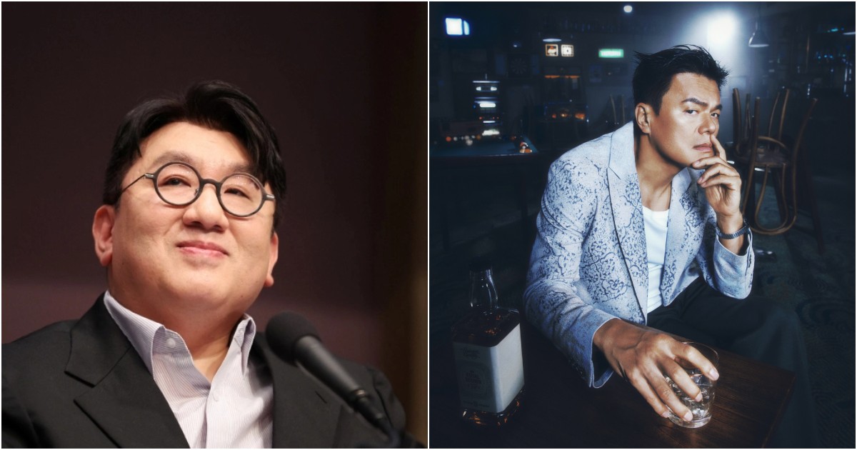 Bang Si-hyuk, presidente da HYBE, e J.Y. Park, fundador e diretor criativo da JYP Entertainment