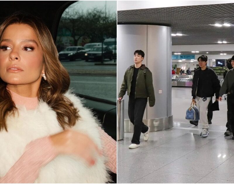 Vídeo: Maiara relata encontro com BTS em aeroporto de Portugal