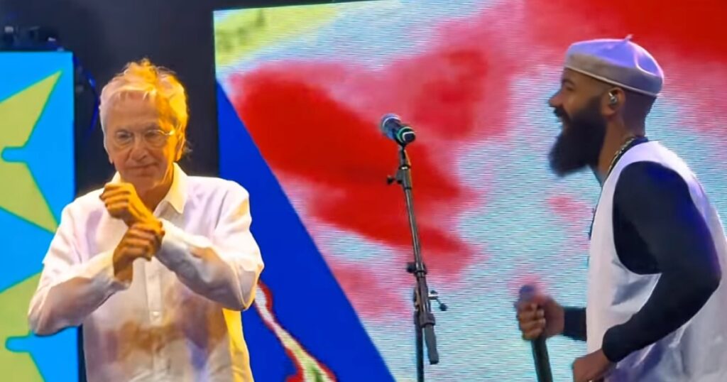 Caetano Veloso e Russo Passapusso no Camarote Salvador 2026