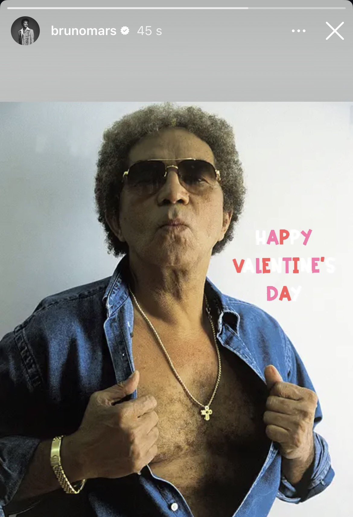 Bruno Mars posta Reginaldo Rossi no Instagram para celebrar Valentine’s Day 2 Bruno Mars posta foto de Reginaldo Rossi no Valentine's Day (Reprodução Instagram)