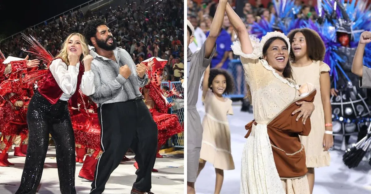 Com Lula como enredo, Acadêmicos de Niterói é rebaixada; entenda 2 Paulo Vieira e Dira Paes na Acadêmicos de Niteróis (Victor Chapetta - Daniel Pinheiro - BrazilNews)