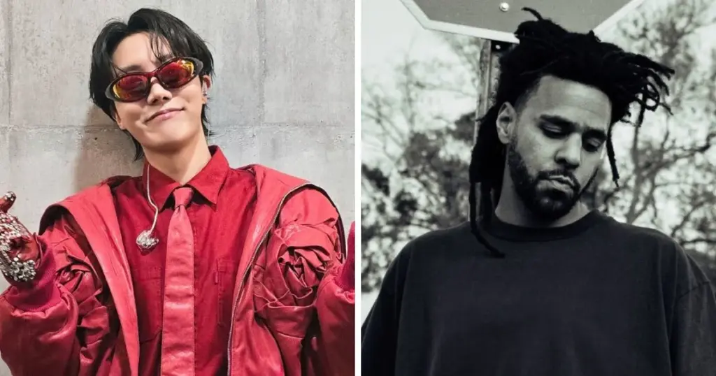J-Hope elogia e parabeniza J. Cole sobre novo álbum 1 J-Hope e J. Cole (reprodução Facebook - X)