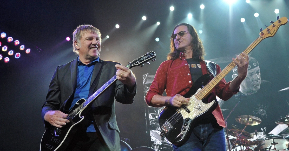 Alex Lifeson e Geddy Lee do Rush (Grosby)