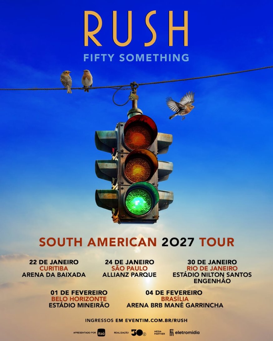 Rush no Brasil: veja os preços dos ingressos e pacotes VIP com meet & greet 2 Rush vem ao Brasil em 2027