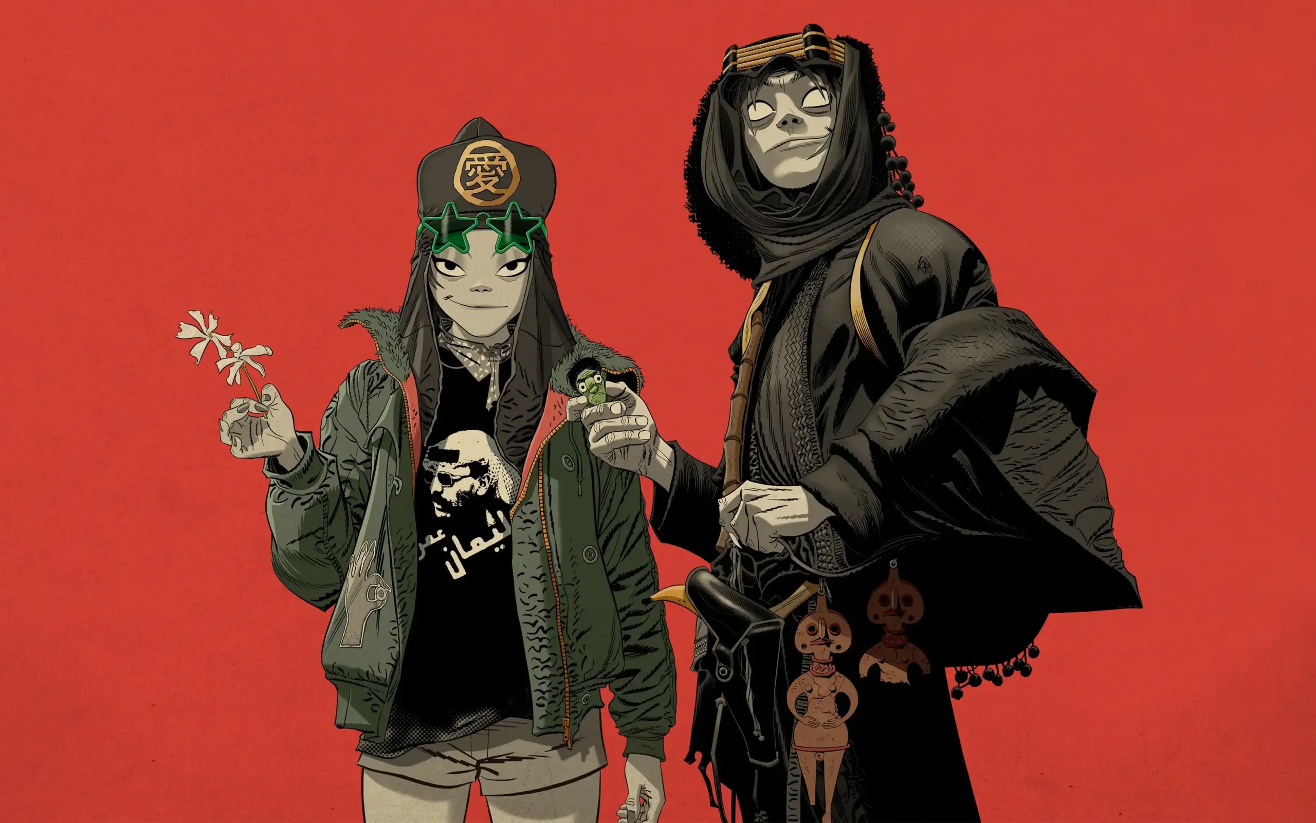 A montanha sagrada do Gorillaz 4 Gorillaz - Arte de divulgação do disco "The Mountain" (Jamie Hewlett/Divulgação)