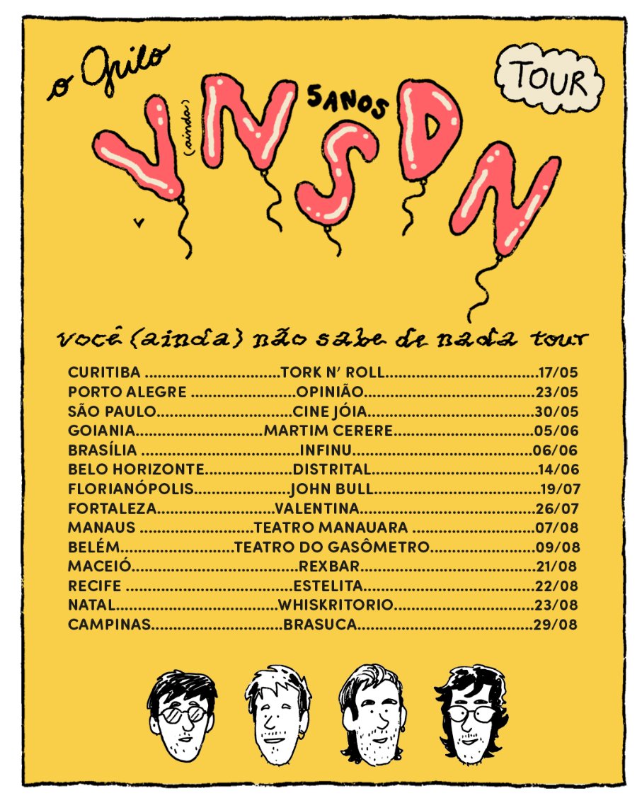 O Grilo celebra 5 anos de 'Você Não Sabe De Nada' com turnê; veja as datas 2 Turnê o Grilo
