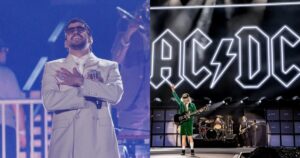 Bad Bunny e AC/DC (Brazil News/Instagram)