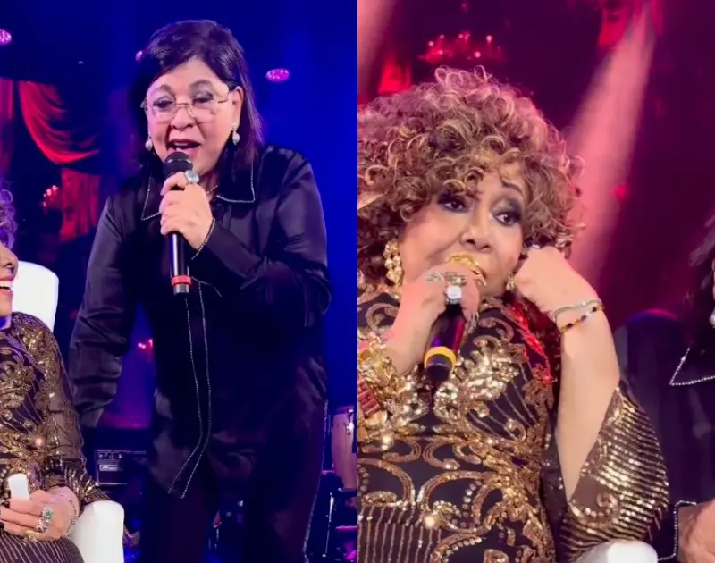Roberta Miranda se emociona ao dividir palco com Alcione