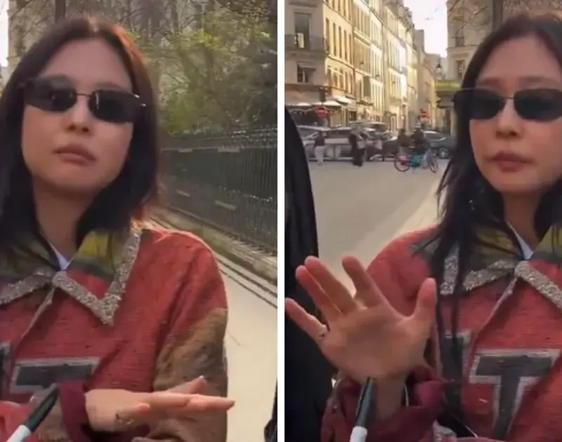 Jennie, do BLACKPINK, reage a insistência por autógrafos em Paris