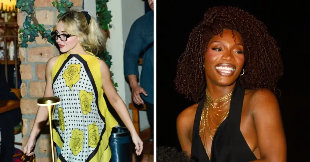 Sabrina Carpenter e Doechii (créditos Patrícia Devoraes e Eduardo Martins - Brazil News)