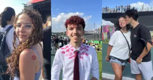 Tattos de marca de beijo de Sabrina Carpenter dominam Lollapalooza 2026 (Vitoria Zane)