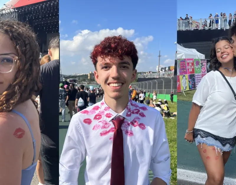 Entenda a febre da tattoo de beijo de Sabrina Carpenter no Lollapalooza 2026