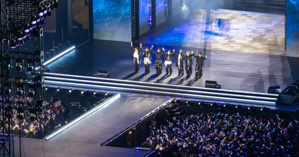 BTS em show de retorno em Seul