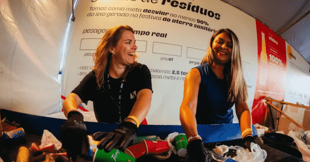 Gestão de resíduos realizada na última edição do ARVO Festival (Divulgação)