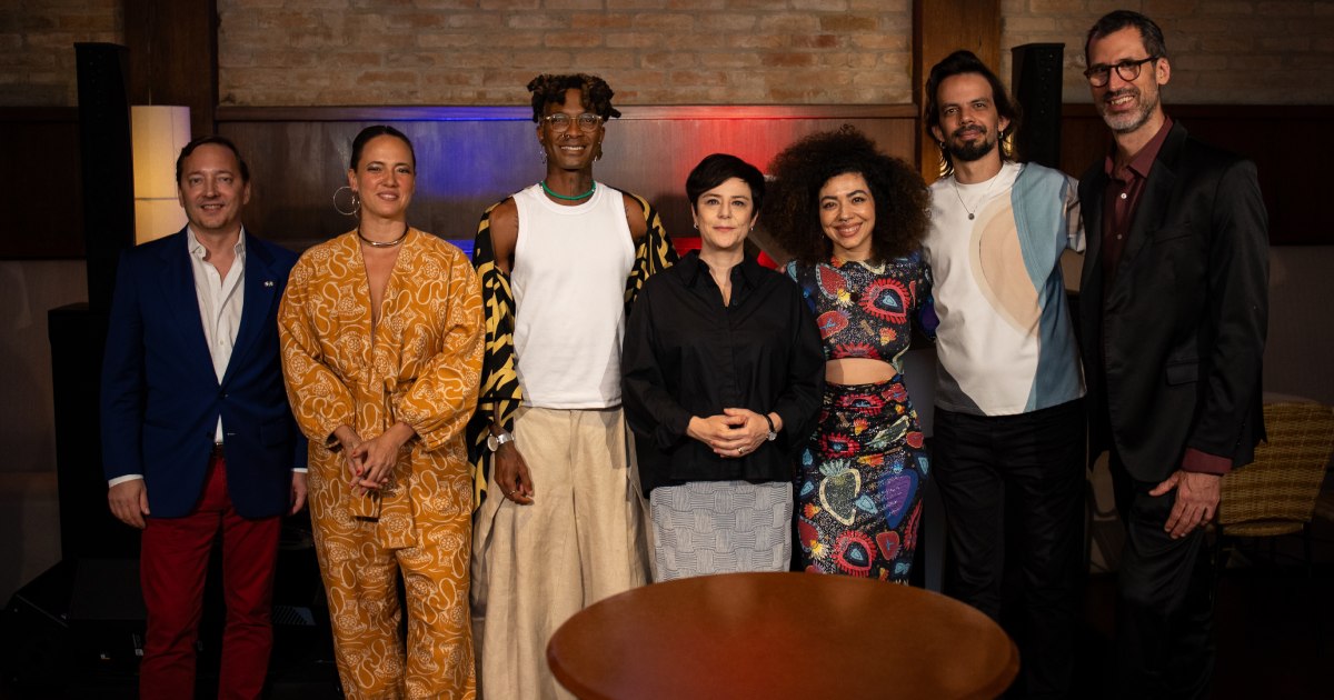 Aymeric, Tiê, Jonathan Ferr, Fernanda Takai, Vanessa Moreno e Salomão Soares (Rafael Sonho Real/UBC/Divulgação)