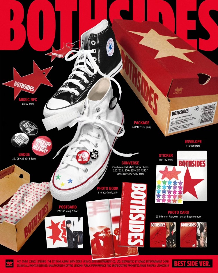 Álbum do NCT JNJM com tênis