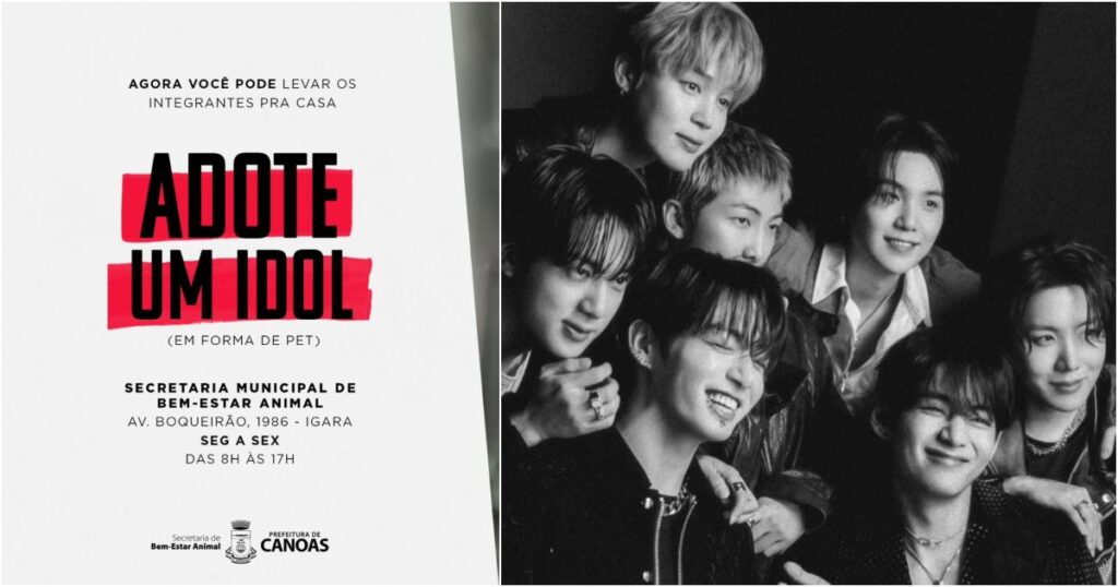 Prefeitura de Canoas se inspira no BTS para campanha de adoção animal 1 Publicação da Prefeitura de Canoas