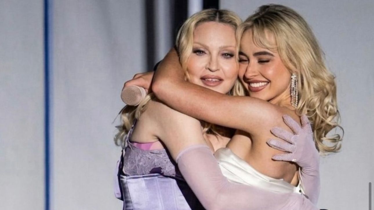 Madonna e Sabrina Carpenter no Coachella 2026 (Reprodução YouTube)