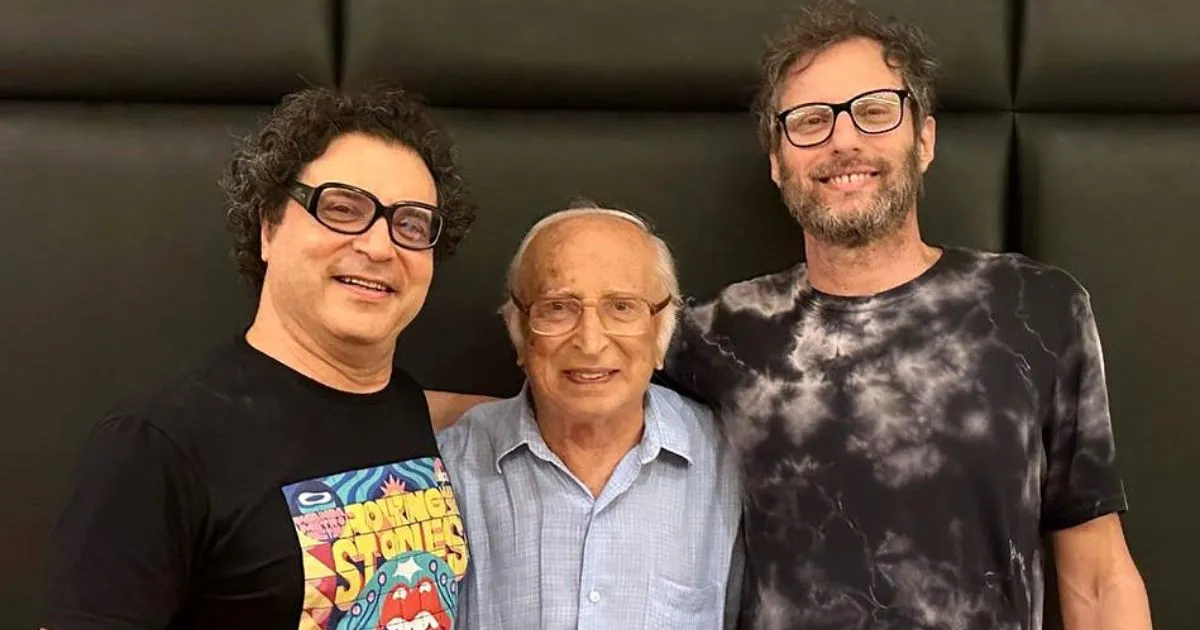 José Frejat e os filhos Roberto e Mauro Frejat (reprodução/Facebook Frejat. Foto tirada por @alicepellegatti)