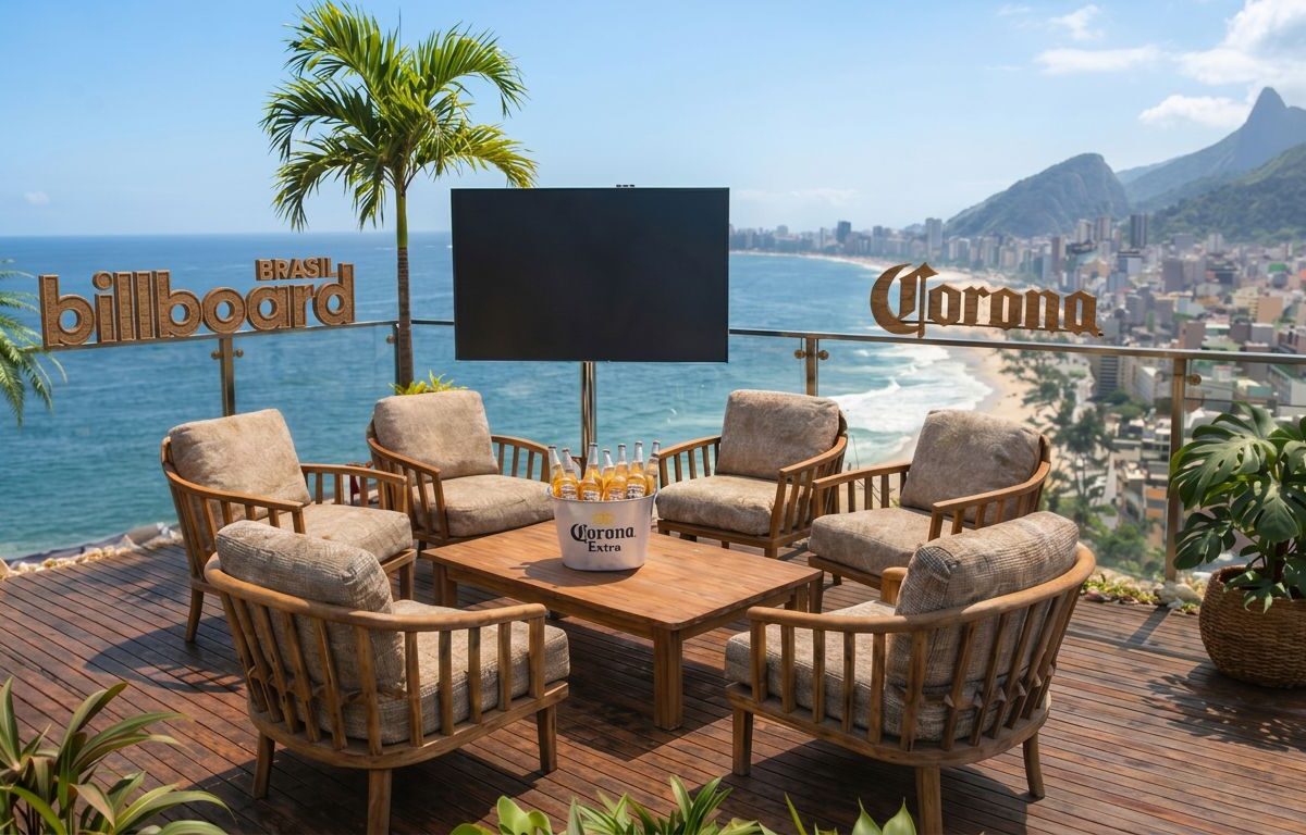 O Estúdio Corona no Hilton Copacabana (Reprodução)