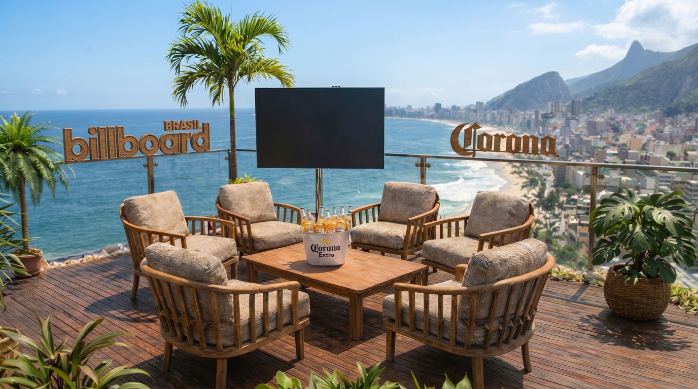 O Estúdio Corona no Hilton Copacabana (Reprodução)