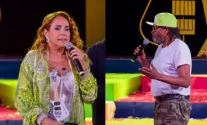 Daniela Mercury e Edson Gomes em prêmio Troféu Armandinho e Irmãos Macedo, em Salvador.