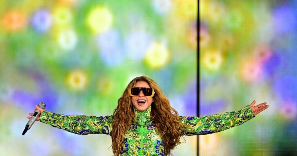 Shakira em show em Copacabana (Grosby Pablo PORCIUNCULA / AFP)