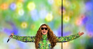 Shakira em show em Copacabana (Grosby Pablo PORCIUNCULA / AFP)