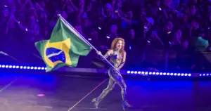 Shakira no show Todo Mundo no Rio 2026 (Grosby/Daniel RAMALHO / AFP)