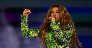 Shakira no show Todo Mundo no Rio 2026 (Grosby/Daniel RAMALHO / AFP)