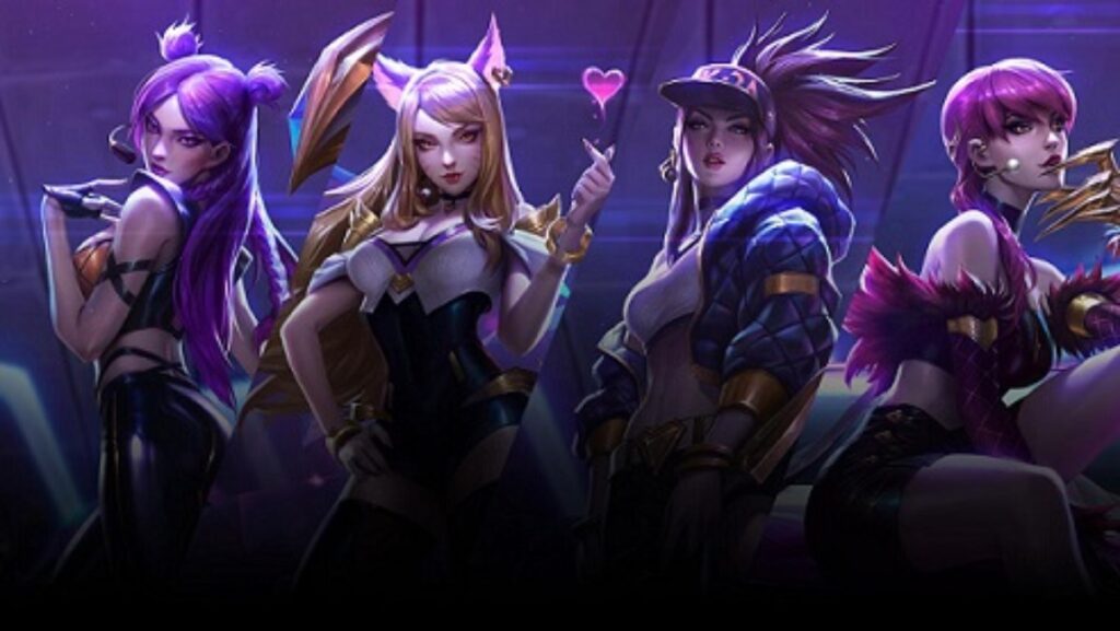 A banda virtual K/DA, criada com personagens de League of Legends (Reprodução)