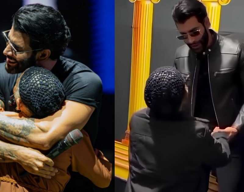 Fã de Gusttavo Lima dança e abraça cantor no palco; veja aqui