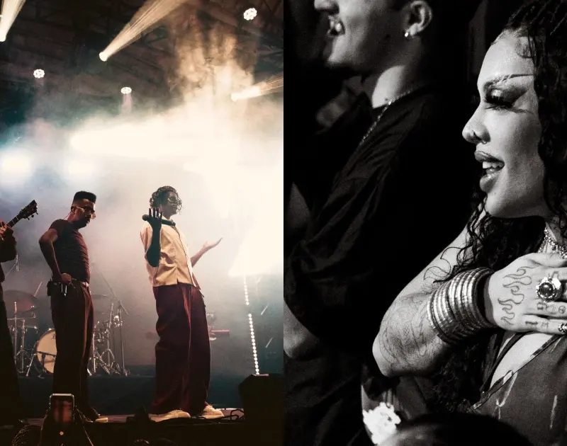 Gloria Groove faz participação surpresa no show de Os Garotin