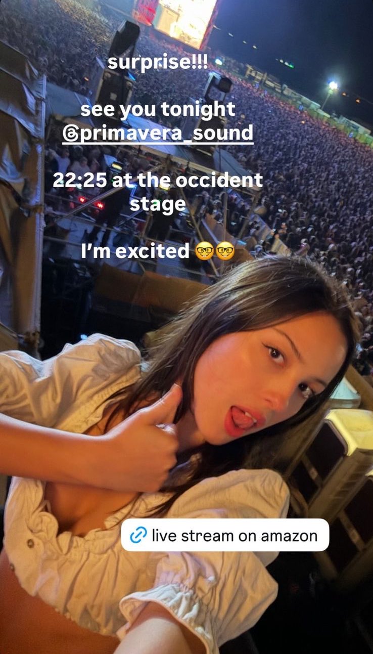 Olivia Rodrigo anunciou apresentação surpresa no instagram (Reprodução)