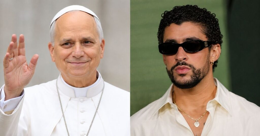 Papa Leão XIV recebe Bad Bunny em encontro reservado em Madri 1 Papa Leão XIV e Bad Bunny (Reprodução)