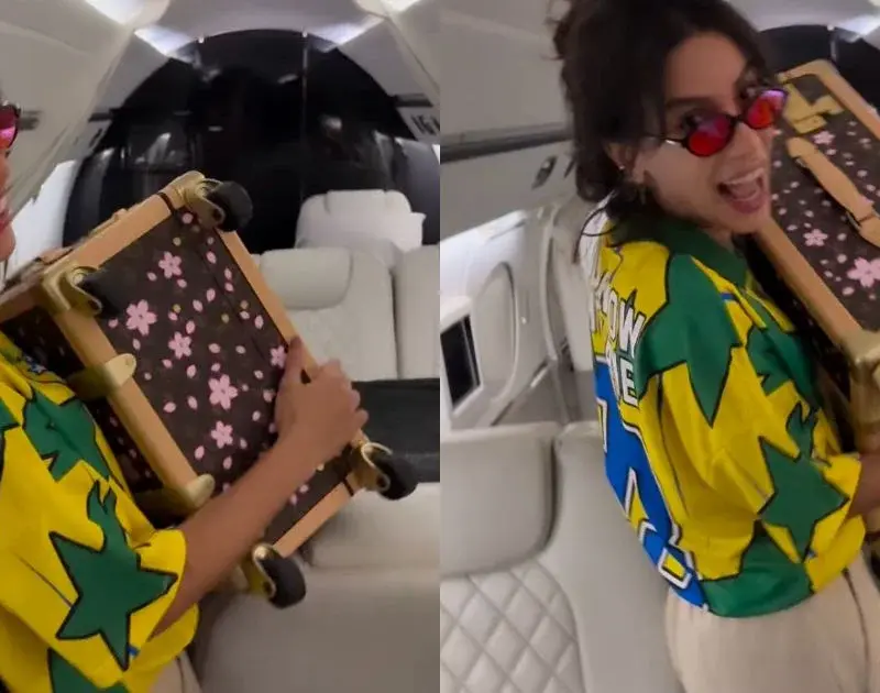 Anitta faz rap improvisado em jatinho durante viagem para a Copa do Mundo
