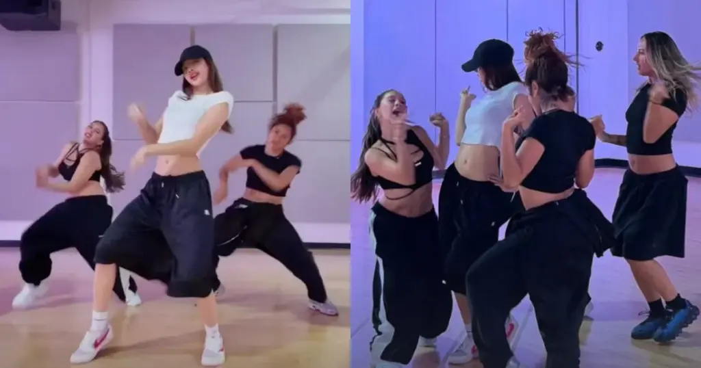 Lisa ensaiando para apresentação na Copa do Mundo (reprodução Instagram @wearelloud)