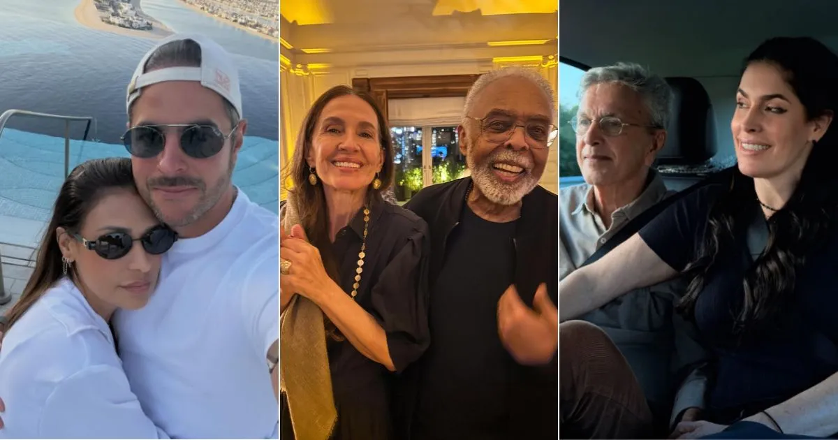 Gilberto Gil e Flora Gil; Caetano Veloso e Paula Lavigne; Simone Mendes e Kaká Diniz (reprodução Instagram)