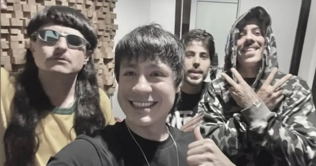 Liu lamenta morte de Oliver Tree: 'Estava apaixonado pelo Brasil' 1 Oliver Tree e Liu em estúdio (reprodução Instagram @liulive)
