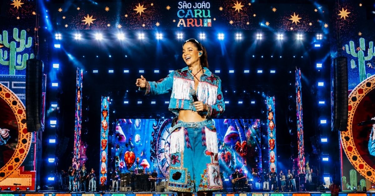 Michele Andrade no São João de Caruaru (Crédito: montagem/divulgação)