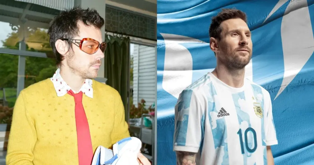 Harry Styles e Messi (reprodução Facebook)