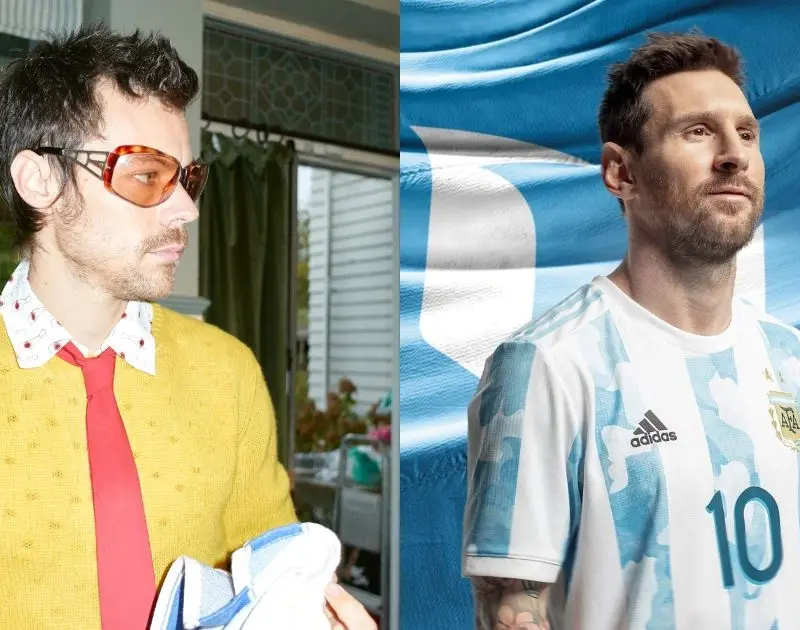 Harry Styles mostra habilidade com bola no palco e é comparado a Messi