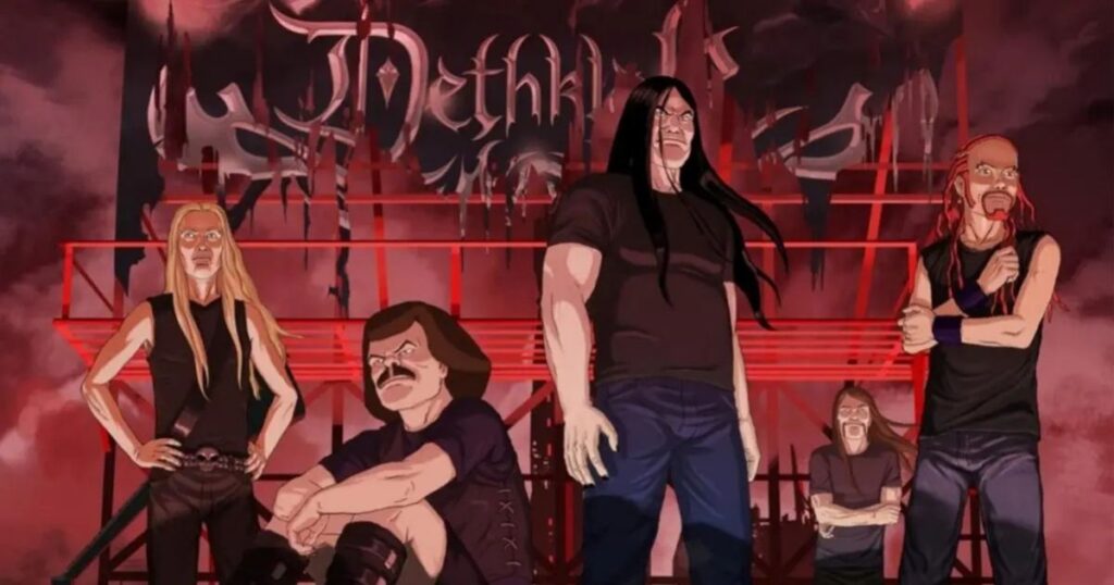 Dethklok, a banda de “Metalocalypse” (Reprodução)