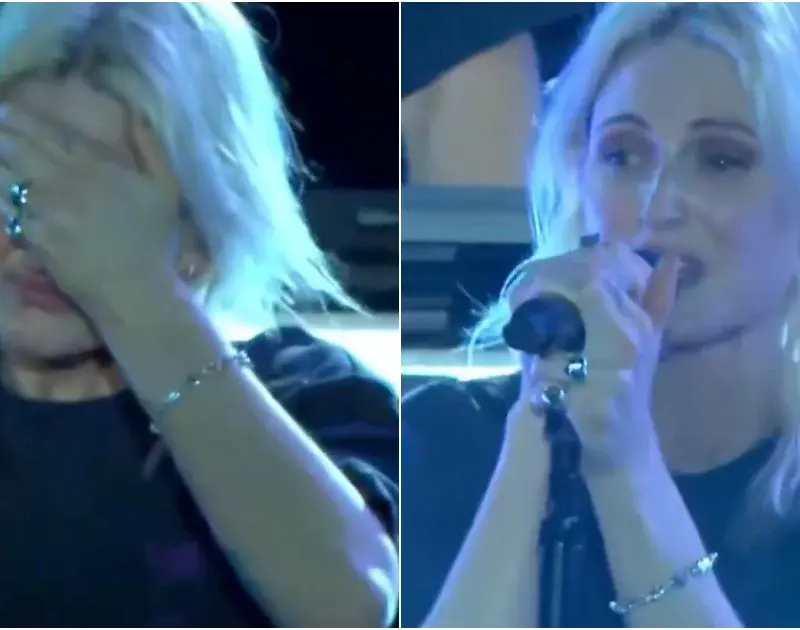 Emily Armstrong, do Linkin Park, chora em show no Rock in Rio Lisboa