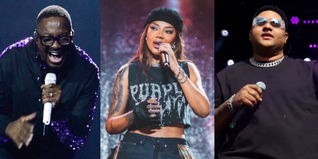Mumuzinho, Ludmilla e Kevin O Chris (Divulgação e Brazil News)